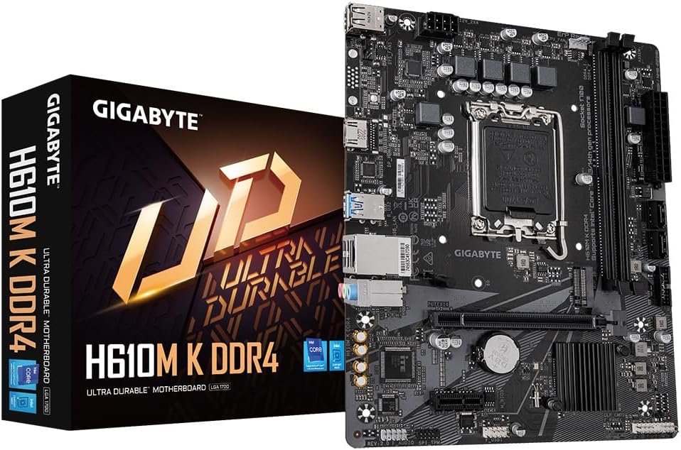 GIGABYTE H610M K DDR4 Intel 第14世代第13世代第12世代 Core プロセッサー LGA1700 DDR4 Micro-ATX マザーボード H610M K
