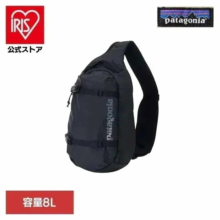 【人気商品】PATAGONIA パタゴニア 容量8L スキースノーボード キャンプ ハイキング登山クライミング スポーツギア ジェンダーフリー Atom Sling 8L ブラック PATAGONIA