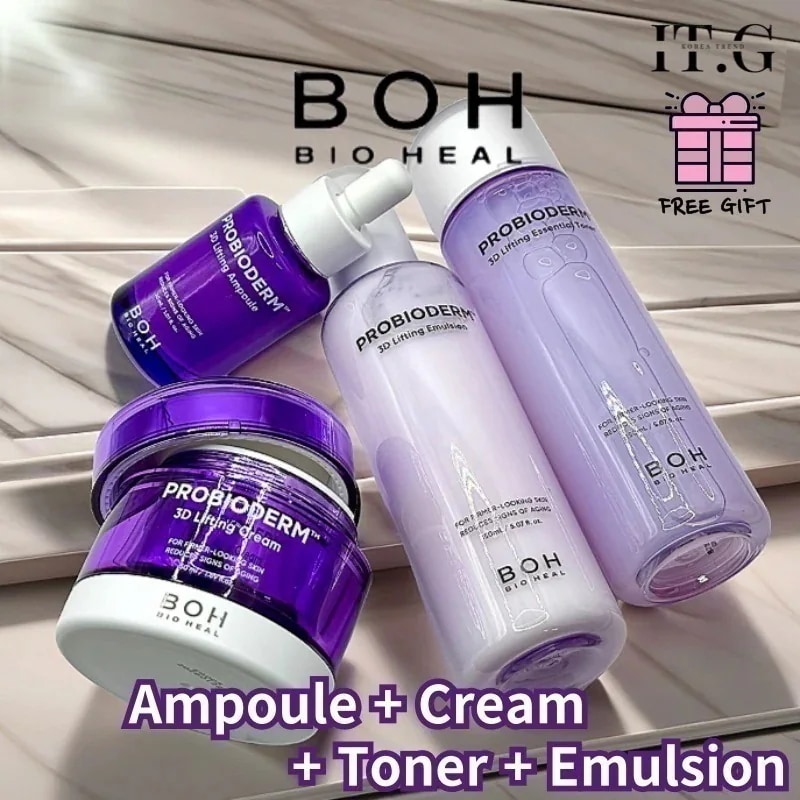 4点セット/プロバイオダーム3Dリフティングクリーム, 50ml+3Dリフティングアンプル, 30ml+3Dリフティングトナー150ml+3Dリフティングエマルジョン, 150ml