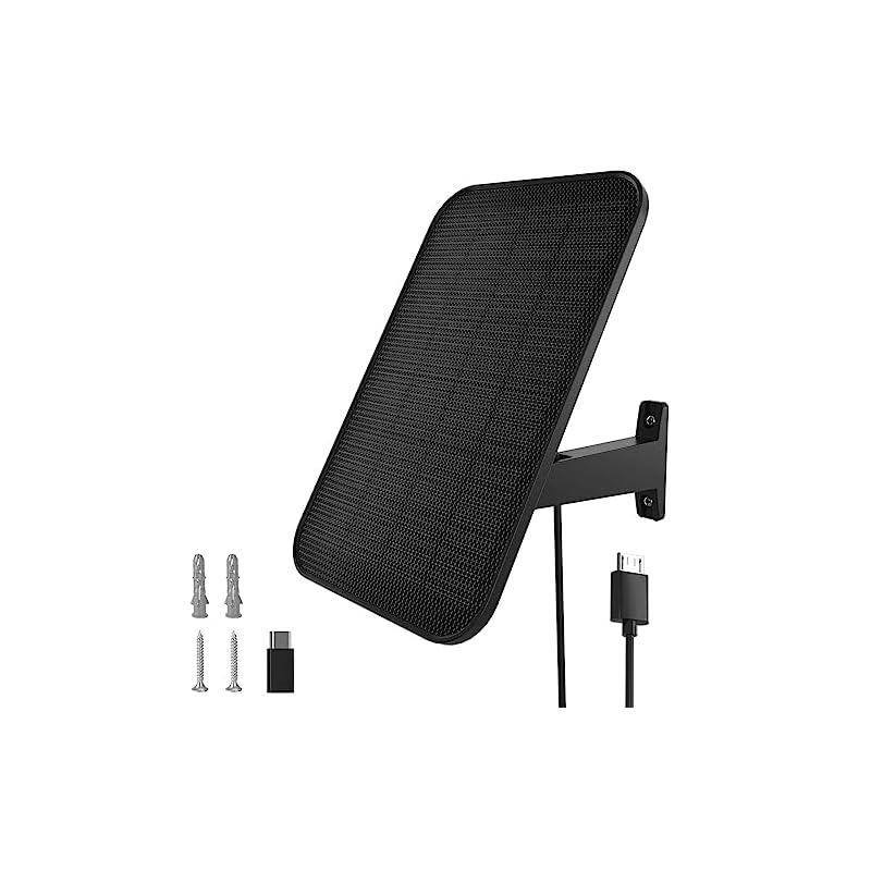 防犯カメラ用 ソーラーパネル 太陽光パネル 防水 小型 バッテリーカメラ用 省エネルギー Type-c/Mircro USB ポート