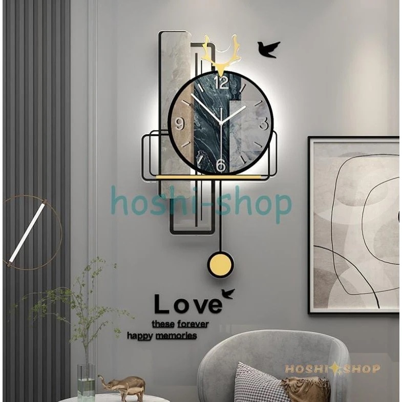 壁掛け時計 LED夜の光時計 振り子時計 光る クロック 北欧風 ライト付き 光明 モダン 新築祝い ギフト 電池 スイープ 静か 音がしない おしゃれ