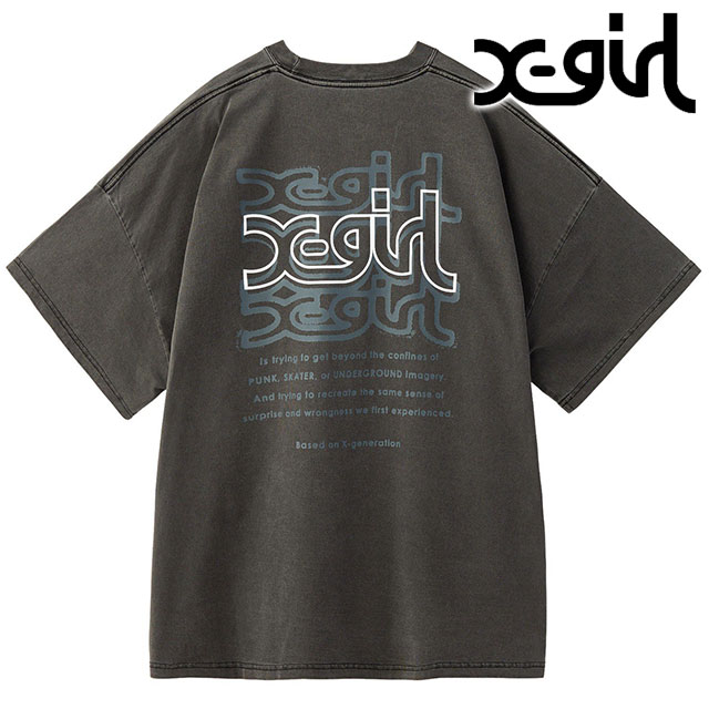 オーバープリントミルズロゴ ショートスリーブビッグティードレス [105253041006] レディース トップス Tシャツワンピース 半袖 BLACK 正規取扱店