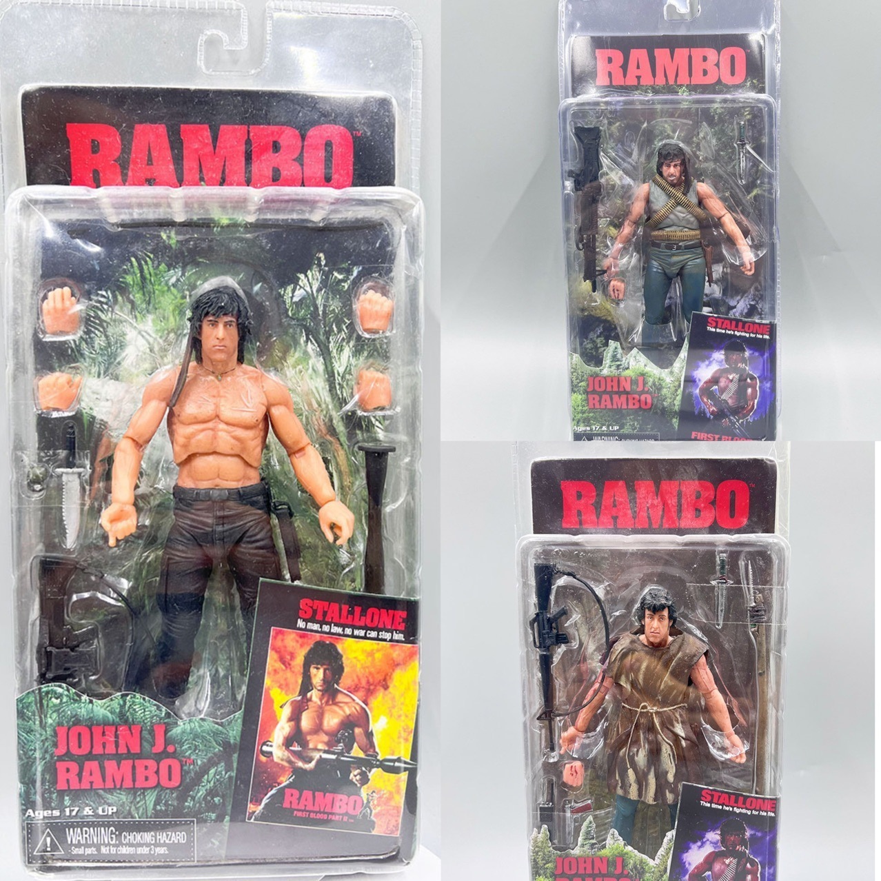 Neca映画ファーストブラッドランボファイティングエディションサバイバルエディションスタローン7インチモバイルフィギュアモデル 5,518円