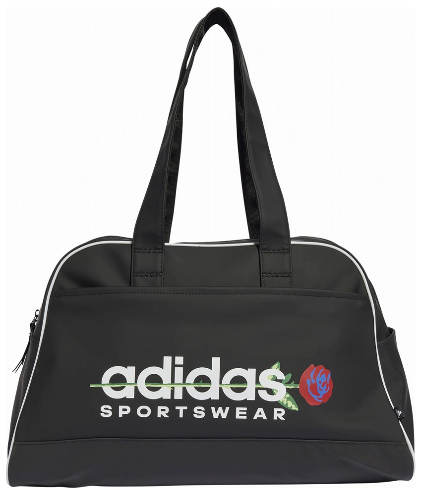 アディダス KNO34-JE4273-NS エッセンシャルズ フラワー ボウル ショルダーバッグ (ブラック/ホワイト・サイズ：NS) KNO34JE4273NS