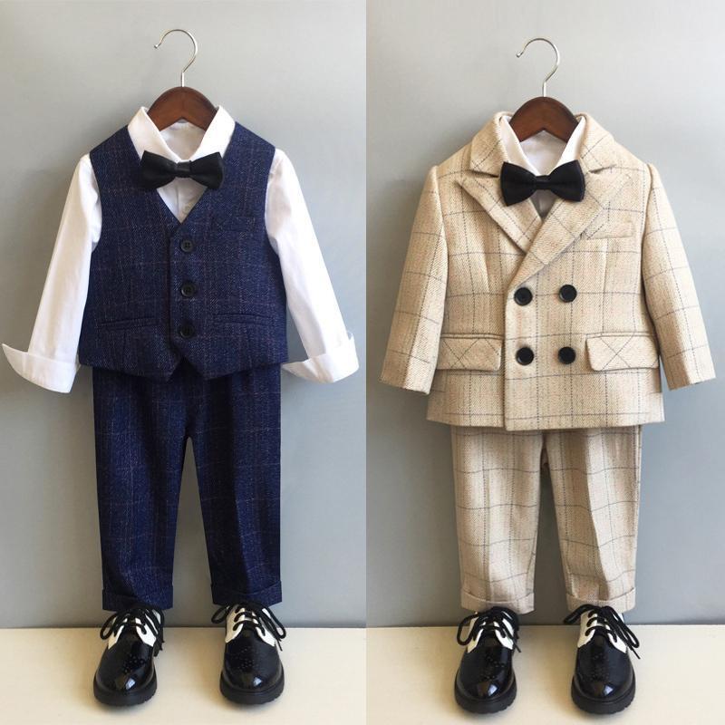 卒業式 ジュニア 140 キッズ スーツ 80 150超お得 男の子 120 子供服 卒園式 タキシード フォーマル 入学式 130 格子柄 100 90 110 発表会 七五三 結婚式