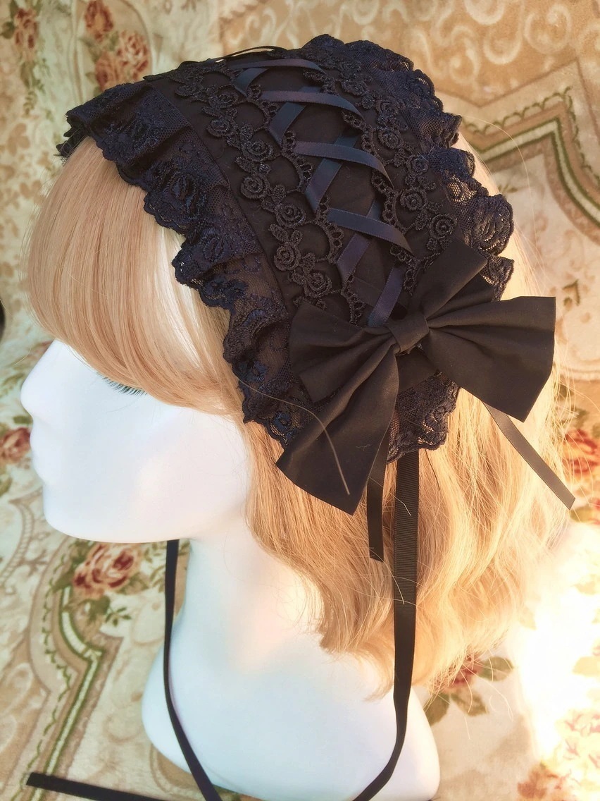 ヘッドウェア新しいロリータロリータ韓国の甘い弓のヘッドバンドヘッドバンドマルチカラー