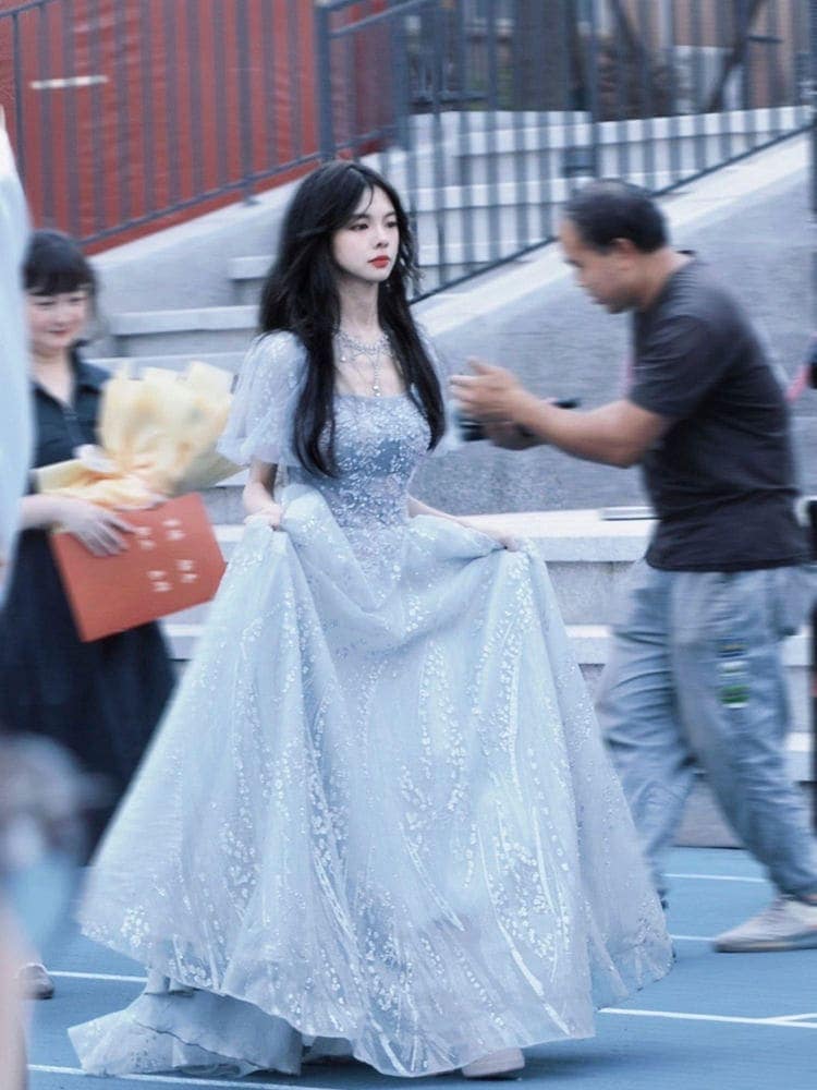 ドレス2025バンケットホスト気質アート試験大人ギフトパフガーゼスカート