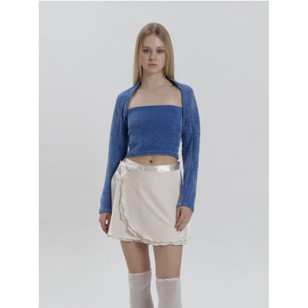 KINDABABY アイリーンニットトップ&ボレロセット-ブルー 10,922円