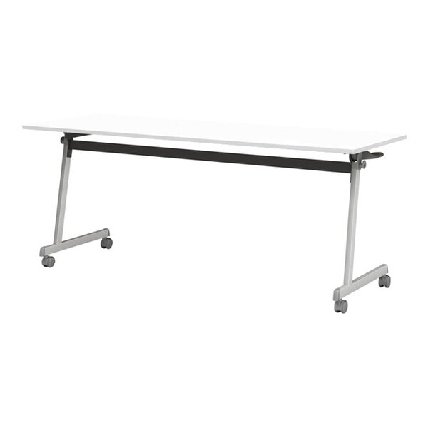 フォールディングテーブルFT89 W1800×D450×H720 ホワイト 棚有り・幕なし FT89Z-1845T-W メーカー直送