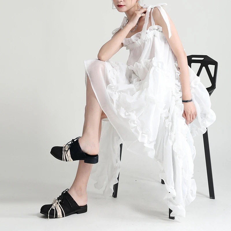 キャミワンピ 初恋風 ショートワンピ フリル プリーツ レース裾 レディース ワンピース 体型カバー チュニック