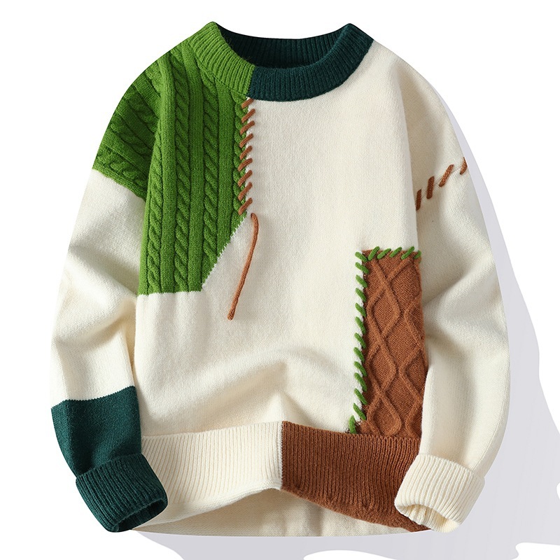 in stock Japanese Cross-border Hot Autumn and Winter New Casual Round Neck Sweater Base Sweater Loos