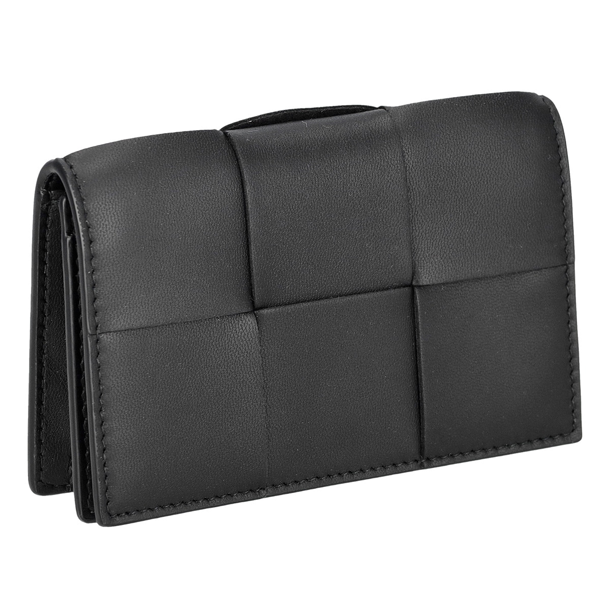 BOTTEGA VENETA 651396-V3UO3-8803 MAXI INTRECCIATO ボッテガヴェネタ マキシ イントレチャート カードケース/名刺入 ナッパレザー ブラック/シルバー