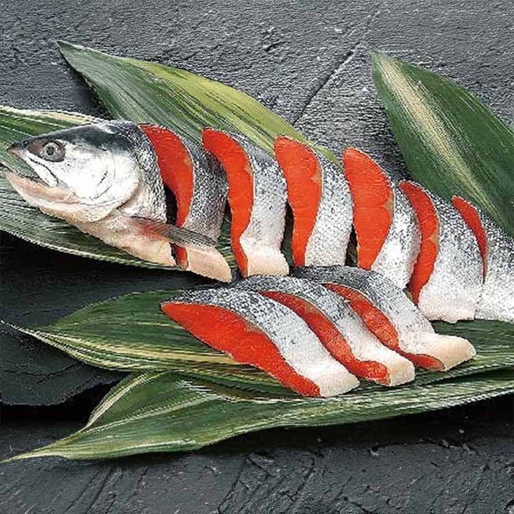 【目玉商品】北田塩紅鮭半身切身 1kg×1 北田水産 (代引不可)(TD)