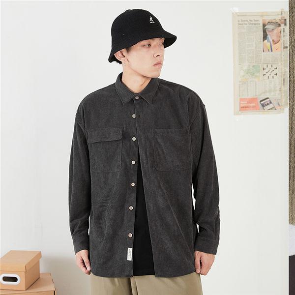 コーデュロイシャツ 長袖シャツ メンズ 秋服 長袖シャツ メンズ 秋服 メンズファッション ボタンダウン お兄系 秋物 春秋 バレンタイン