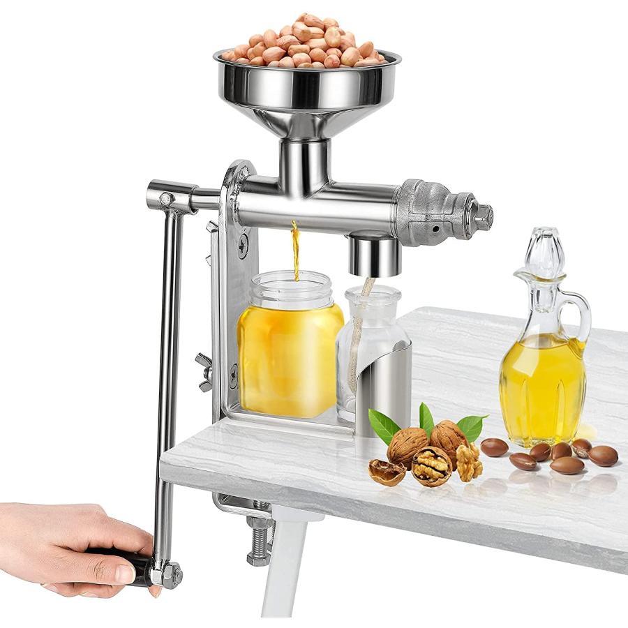 手動オイレス機 電源不要 DIY家庭用手動油絞り器 オイル搾り機 卓上油搾り機 小型搾油機 オイレスマシン 手動式 ピーナッツゴマ油菜の種フマコ杏仁