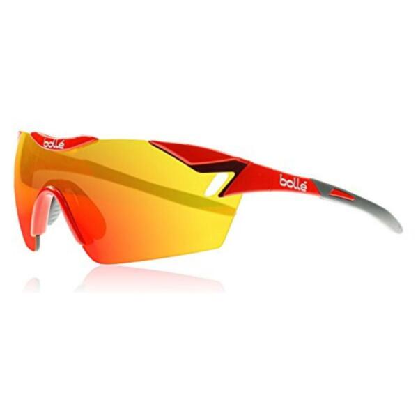 ボレーBolle 6th Sense Sunglasses Mens Shiny Red/Grey TNS Fire Oleo AF