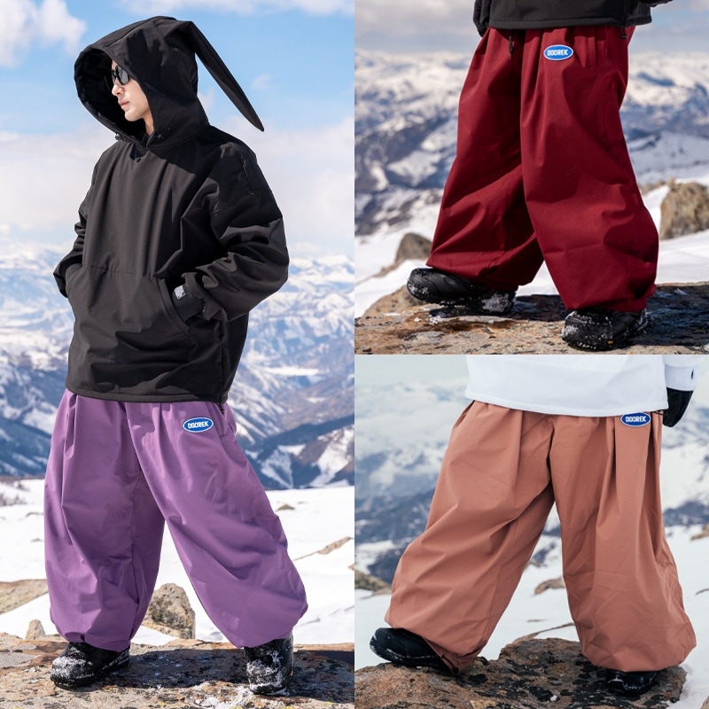 2024 2025 単品 スノーボードウェア パンツ メンズ レディース 長ズボン ロングパンツ ズボン ゆったり スウェット 韓国風 防水 スノボー スノー スキーウェア スノボウェア