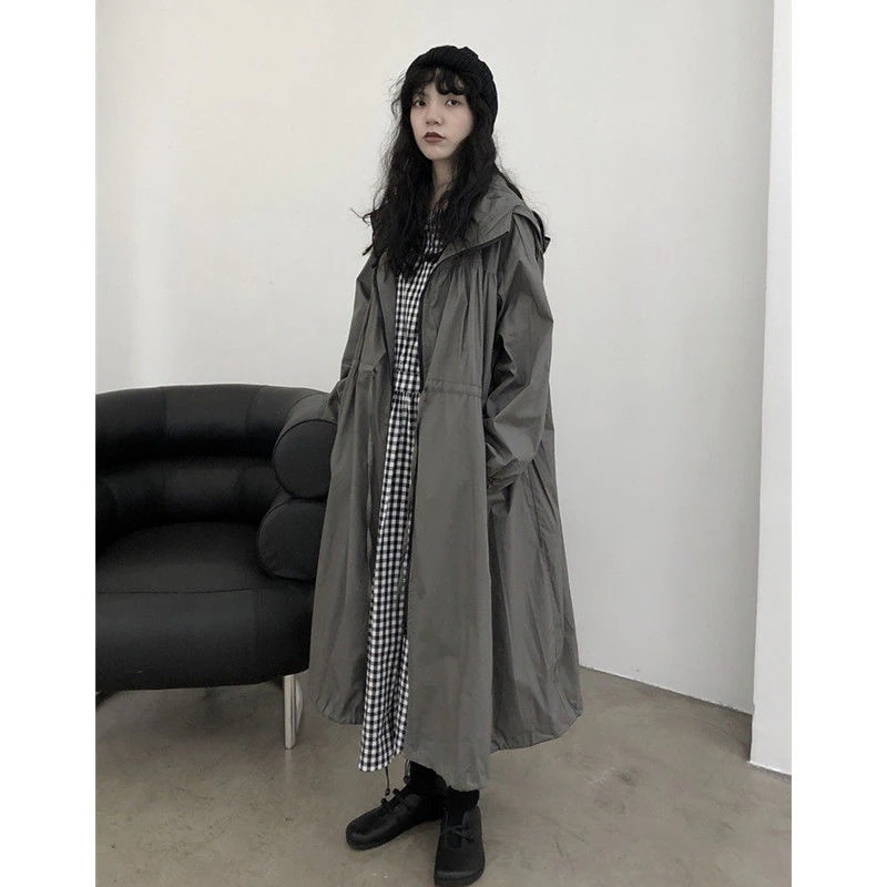 冬アウター 日系 フード付き ゆったり 大きいサイズ おしゃれ 怠惰風 ジャケット 気質 カジュアル 流行り トレンチコート 母の日