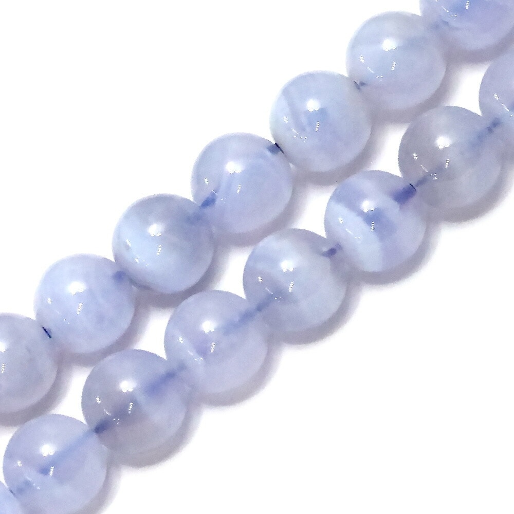 「1連 15cm」 ブルーレースアゲート 12mm パワーストーン バラ売り 天然石 パワーストーン 連売り ビーズ 穴あき ばら売り アクセサリー パーツ ハンドメイド アクセサリー zz00041