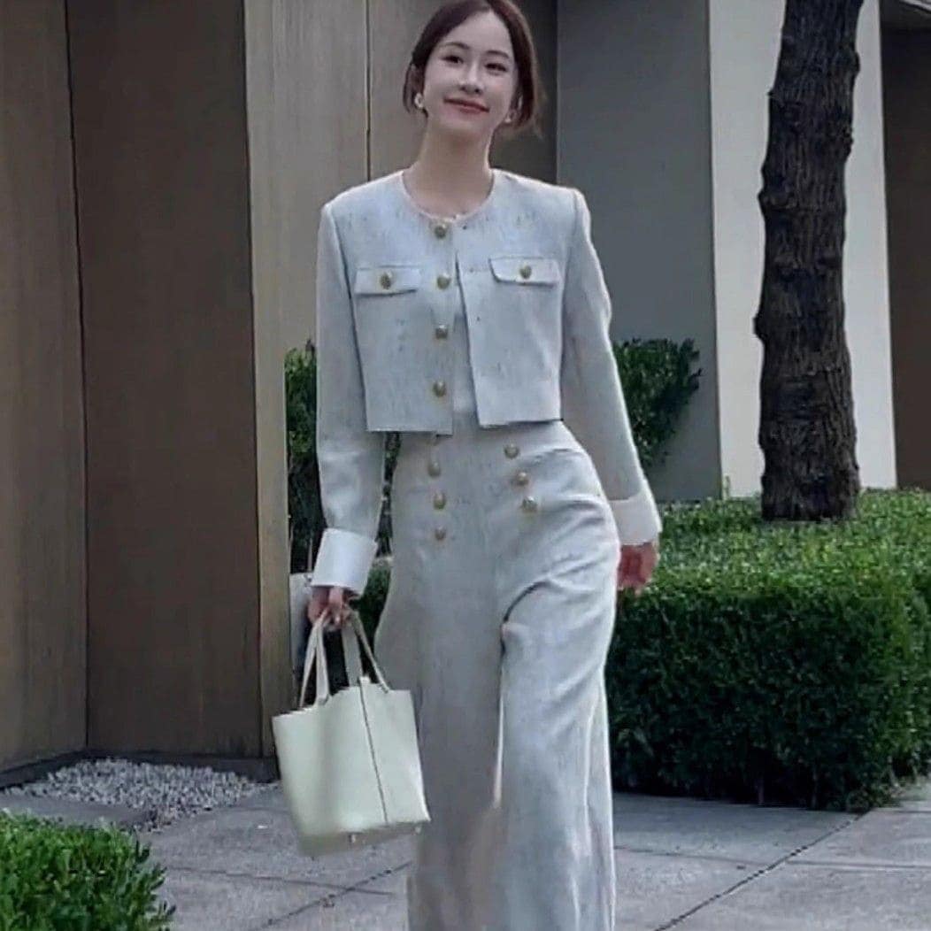 セットアップ2025春スーツ女性の小香風気質ファッション2点セット