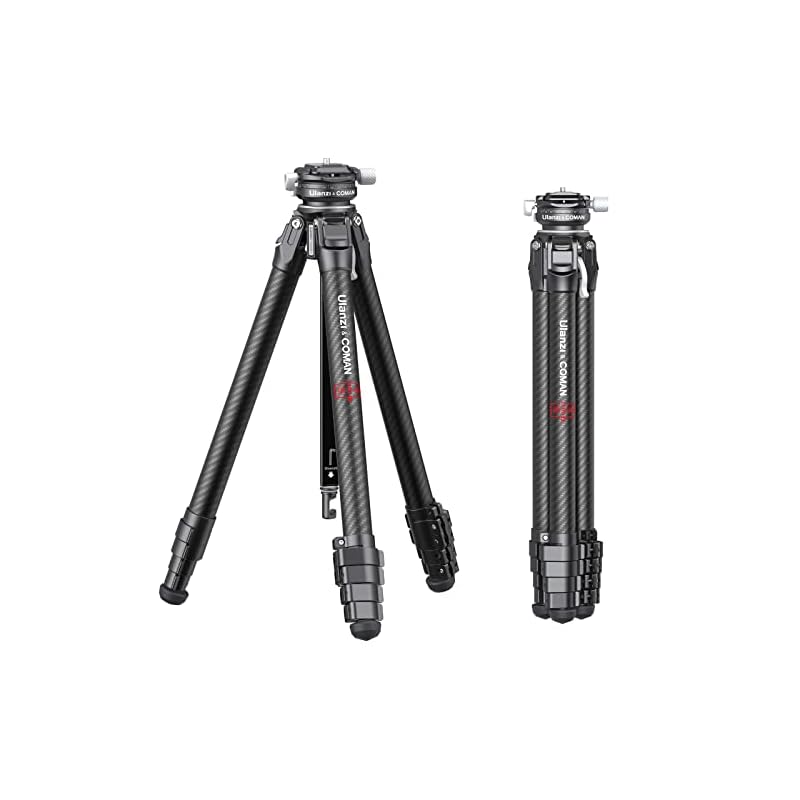 Ulanzi ZERO Y 三脚 カーボン 3Way雲台 カメラ三脚 ５段階伸縮 軽量 クイックシュー カメラスタンド 収納ケース付き 最大耐荷重10キロ ビデオ/一眼レフ/望遠レンズ/スマホ/適用