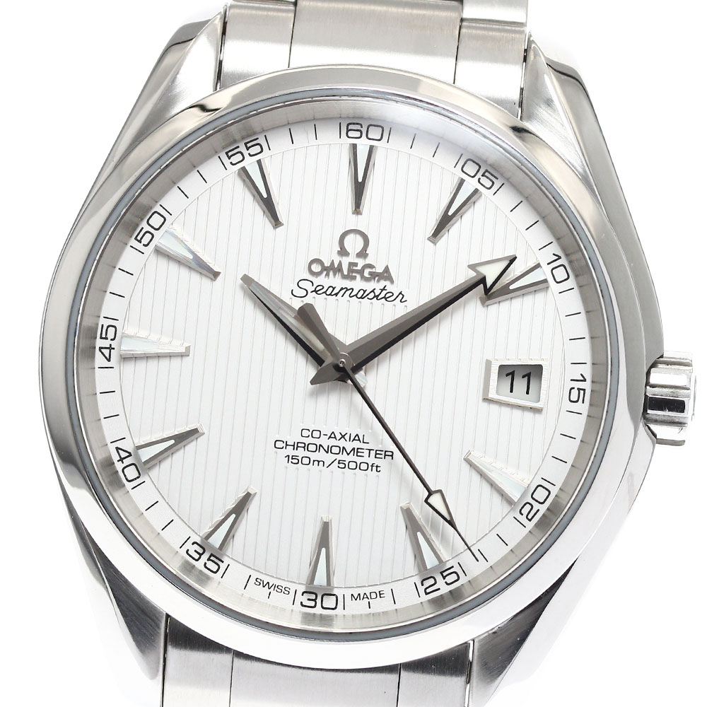 オメガ OMEGA 231.10.42.21.02.001 シーマスター アクアテラ 150M デイト コーアクシャル 自動巻き メンズ 美品 保証書付き_899118【中古】 248,100円
