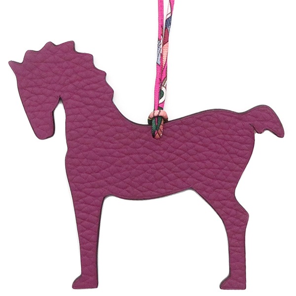 エルメス HERMES チャーム プティアッシュ ホース トゴ ヴォーエプソン パープル×レッド バッグチャーム 馬 ウマ petit Hグレージュ 紫 赤 【中古】