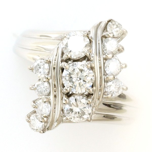 PT900 プラチナ リング 指輪 11号 ダイヤ 1.00 鑑別書 ジュエリー 中古