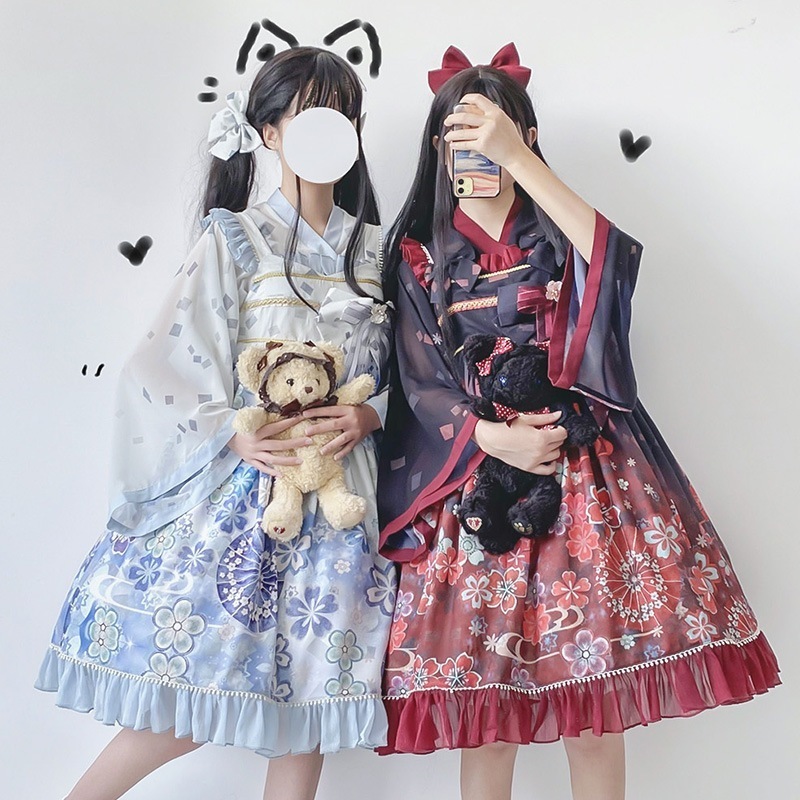 薔薇花恋 ロリータワンピースフルセット