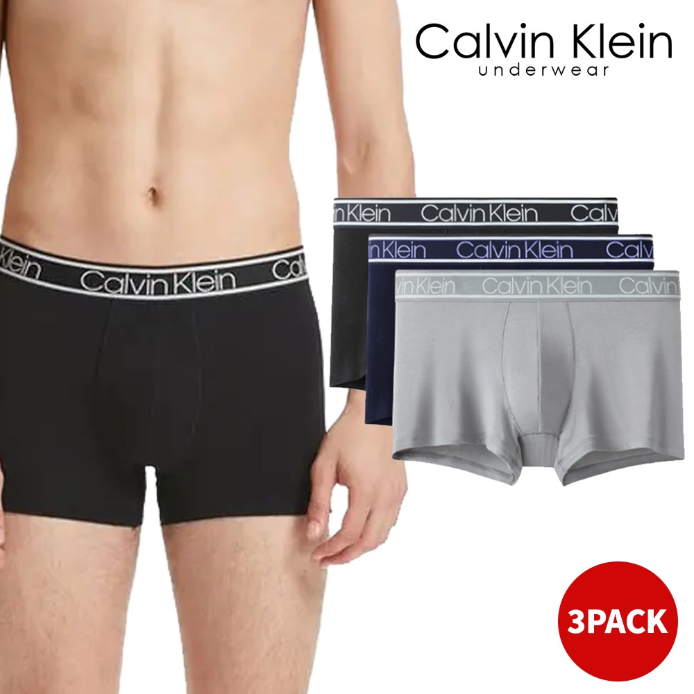 [3枚セット] ボクサーパンツ メンズ アンダーウェア 下着 高級 ハイブランド 無地 ロゴ オシャレ CK コットン 綿 ロゴ ワンポイント ブランド 男性 プレゼント プチギフト