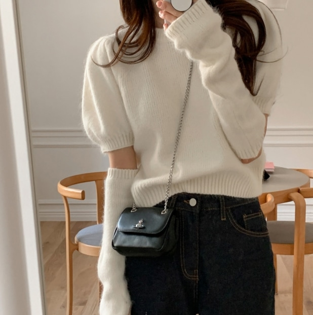 マイルドポールニット&ウォーマーセット韓国人気 全5色ニット