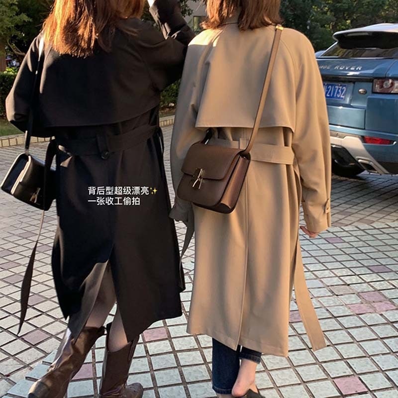 春と秋の新しい韓国のファッションの気質の女性のトレンチコートのジャケット