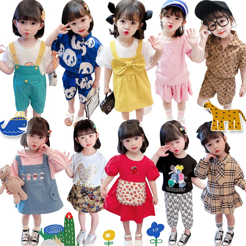 韓国子供服 女の子 激安通販 80 90 100 110 1 130 140 可愛い 新型韓版 2点セット キッズ服 Tシャツ 春夏 スカート 下着 通園 女 子供服 半袖 通学 なりきりセット