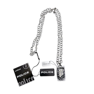 ポリス 22409PSB02 ネックレス   POLICE  ネックレスプレート ポリス 22409PSB02 ネックレス ブラック POLICE プレート SENTINEL