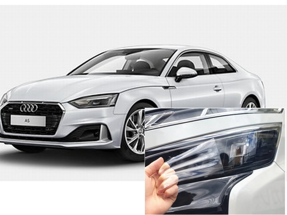 ヘッドライトプロテクションフィルム (アウディ A5 スポーツバック F5系) 車種専用 カット済み 左右セット ヘッドライト保護 F5CVKL 平成29年4月令和2年12月