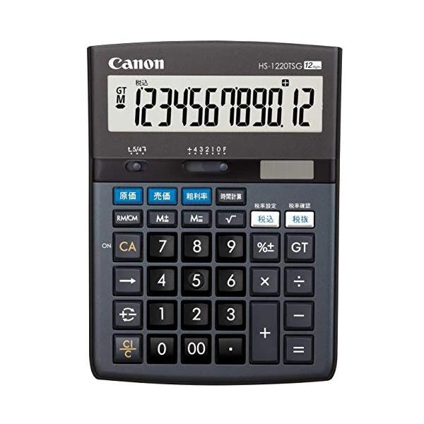 2個セット キャノン HS-1220TSG SOB 12桁電卓 商売計算機能付