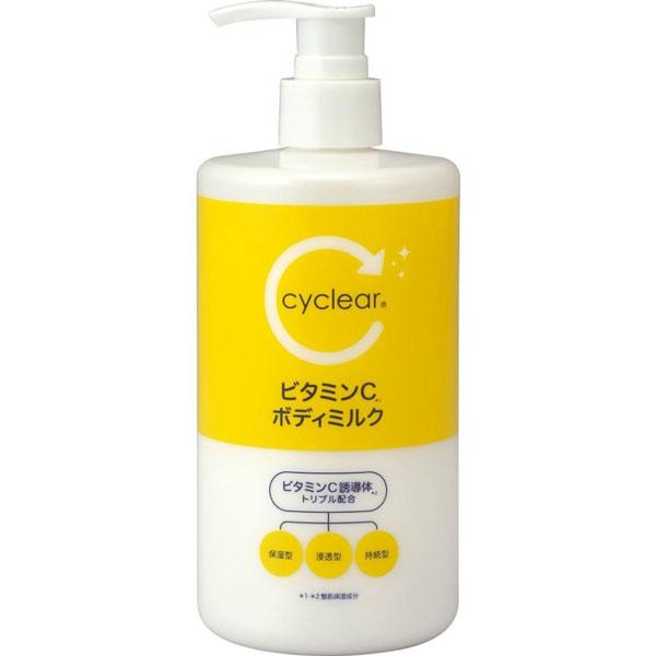 熊野油脂 cyclear サイクリア ビタミンC ボディミルク 400ml 24本セット 【ケース販売】