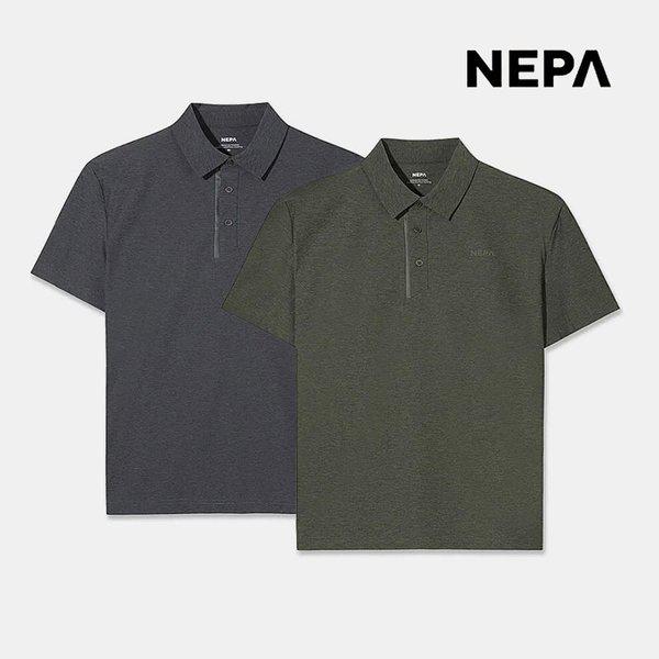 メンズ スーパーファイン 半袖 ポロシャツ 機能性 夏 ゴルフ 登山 スポーツカラーTシャツ 7M35206