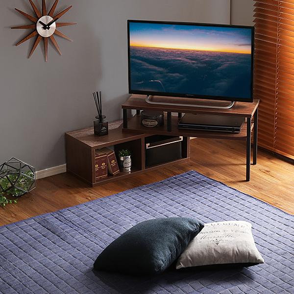テレビ台 ローボード TV台 テレビボード 変形 コーナー コンパクト 伸縮 ビンテージ カフェ風 おしゃれ 西海岸 インテリア 一人暮らし ひとり暮らし ワンルーム
