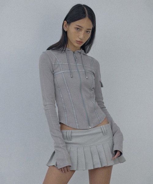 【2タイプ】 Washed Bondage Hoodie