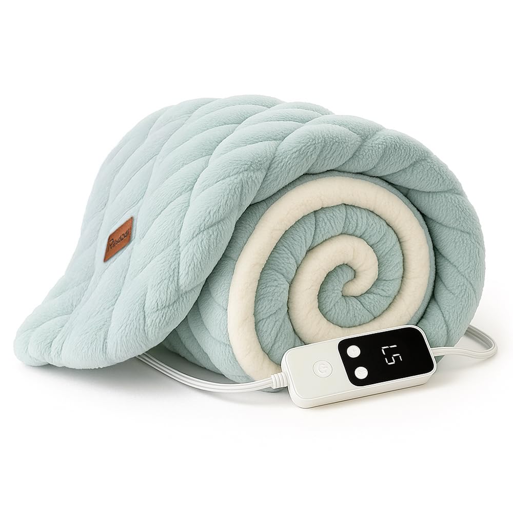 電気毛布 掛け 掛け敷き兼用 洗える 敷き 日本製発熱線 タイマー付き 超滑らか触感 厚手保温 5段温度調節 省エネ 丸洗い可能（洗濯機/手洗い対応） ポリエステル ふわふわ 170*130cm PS