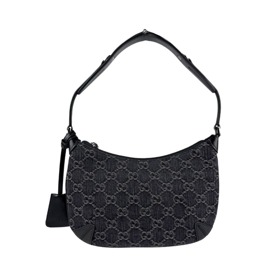 グッチ GUCCI ショルダーバッグ レザー/GGデニム ブラック レディース 774719 z5509