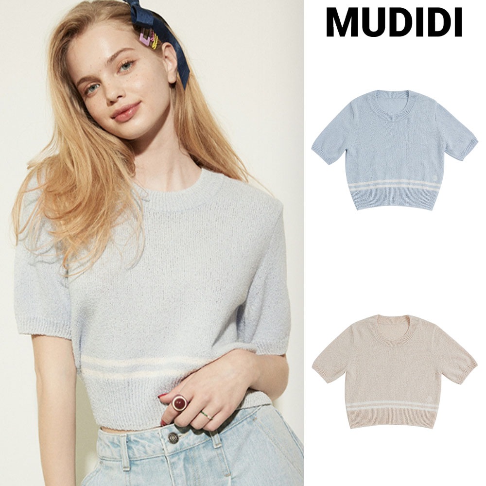 [MUDIDI] Color stripe knit 001