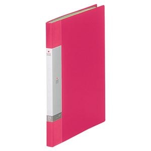 (まとめ) リヒトラブ リクエスト クリヤーブック(クリアブック) A4タテ 20ポケット 背幅16mm 赤 G3201-3 1冊 (×20セット)