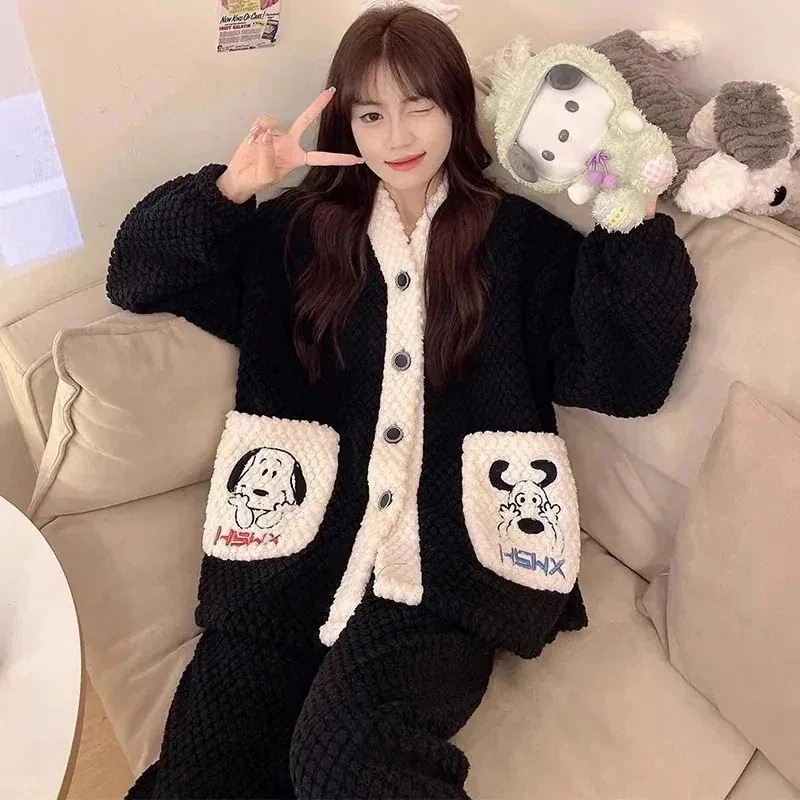 メガ割Snoopy パジャマ もこもこ かわいい 部屋着 レディース パジャマ ウェア セットアップ 上下2点セット ペアルック カップル キッズ 男女兼用756345