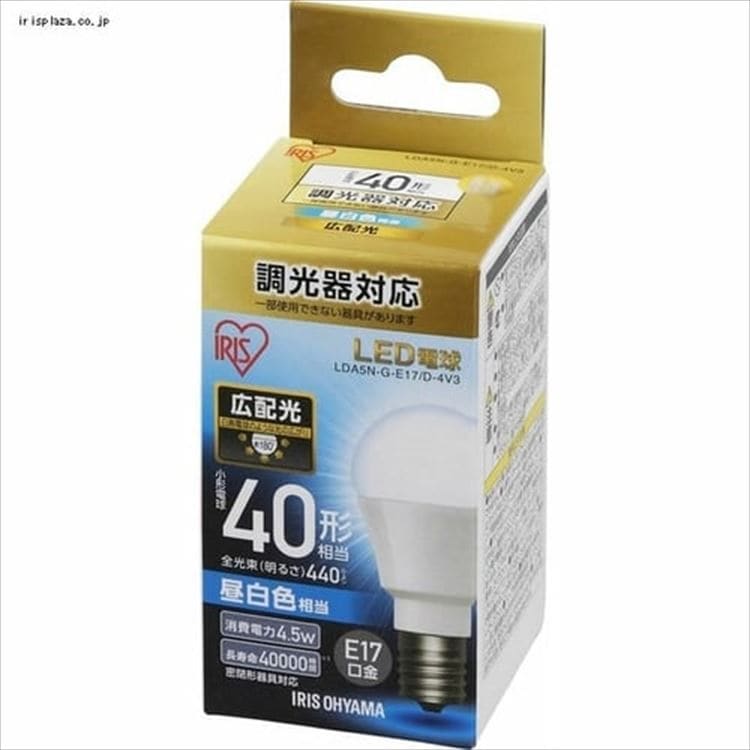 【目玉商品】【公式】 LED電球 E17 広配光タイプ 調光器対応 40W形相当 昼白色電球色 LDA5N-G-E17／D-4V3 (10個セット) メガ割