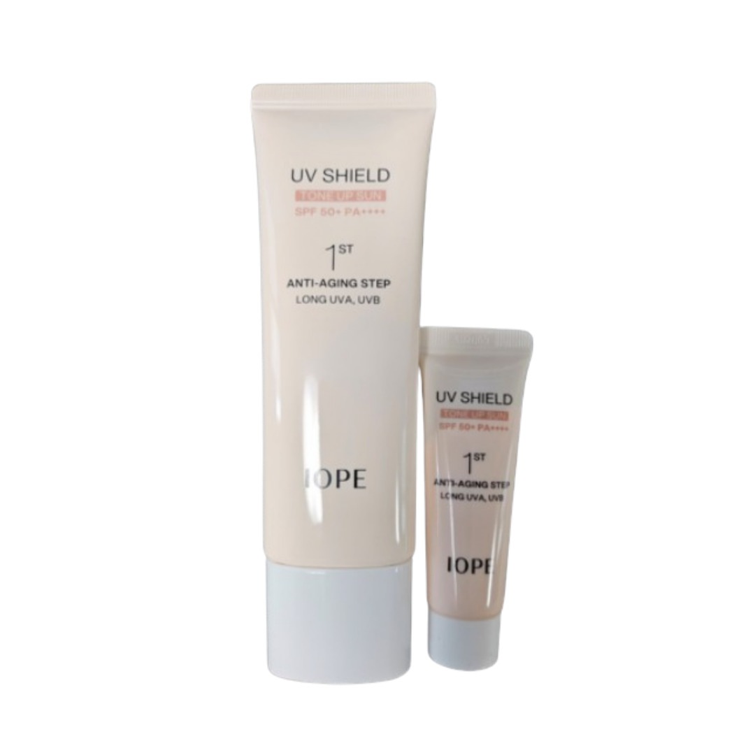 UVシールド トーンアップ サン 50ml + 25ml トーンアップ 3重シミ改善 自然な美白 日焼け止め SPF50+ PA++++ 長波UVA UVB対応 UVエイジングケア トーンア