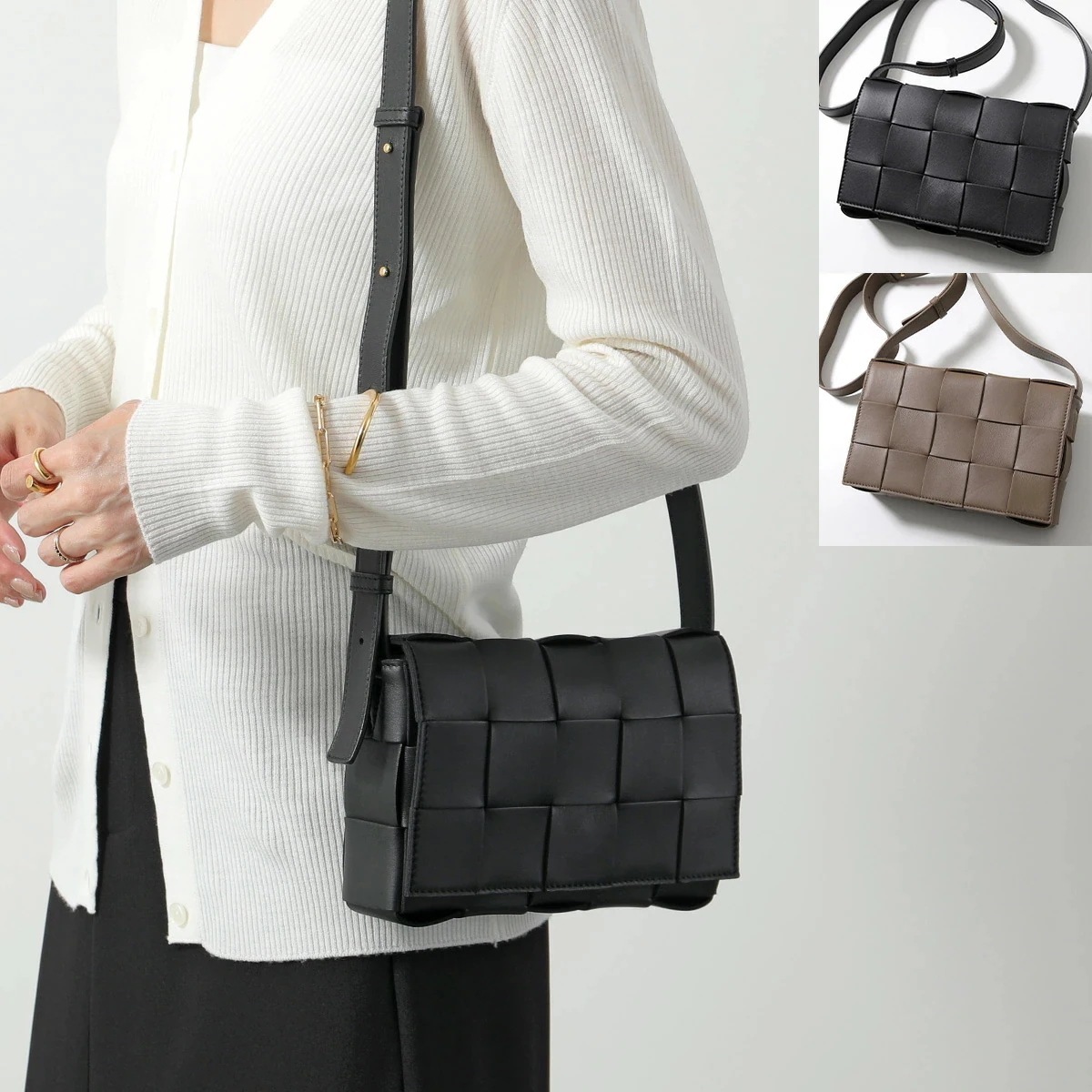 BOTTEGA VENETA ボッテガヴェネタ ショルダーバッグ CASSETTE カセット 578004 VMAY1 レディース マキシイントレチャート レザー 鞄 カラー2色