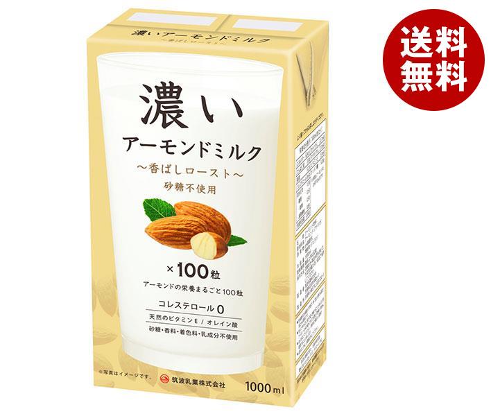 筑波乳業 濃いアーモンドミルク 香ばしロースト 1000ml紙パック＊12本入