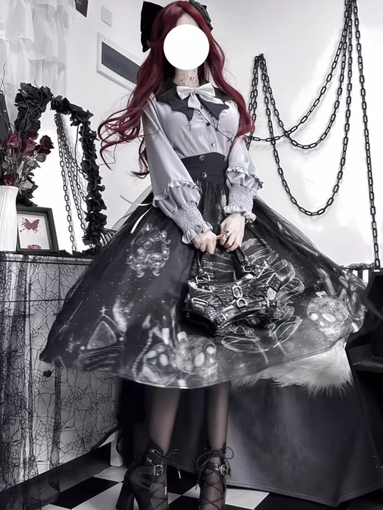 ロリータ ダークスタイル デイリー ゴシック パンク スタイル クラシカル エレガント ハロウィン ロリィタ ドレス 秋